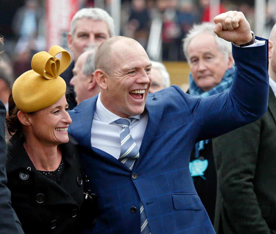 CHELTENHAM, UNITED KINGDOM - MARCH 16: (EMBARGOED FOR PUBLICATION IN UK NEWSPAPERS UNTIL 48 HOURS AFTER CREATE DATE AND TIME) Dolly Maude and Mike Tindall attend day 3 of the Cheltenham Festival at Cheltenham Racecourse on March 16, 2017 in Cheltenham, England. (Photo by Max Mumby/Indigo/Getty Images)