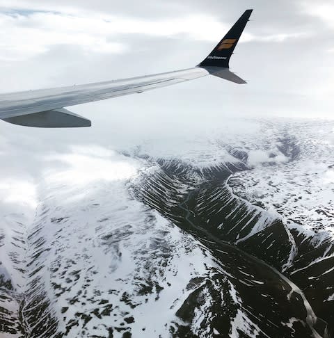 Iceland, taken on an iPhone through the very clear window - Credit: Annabel Fenwick Elliott