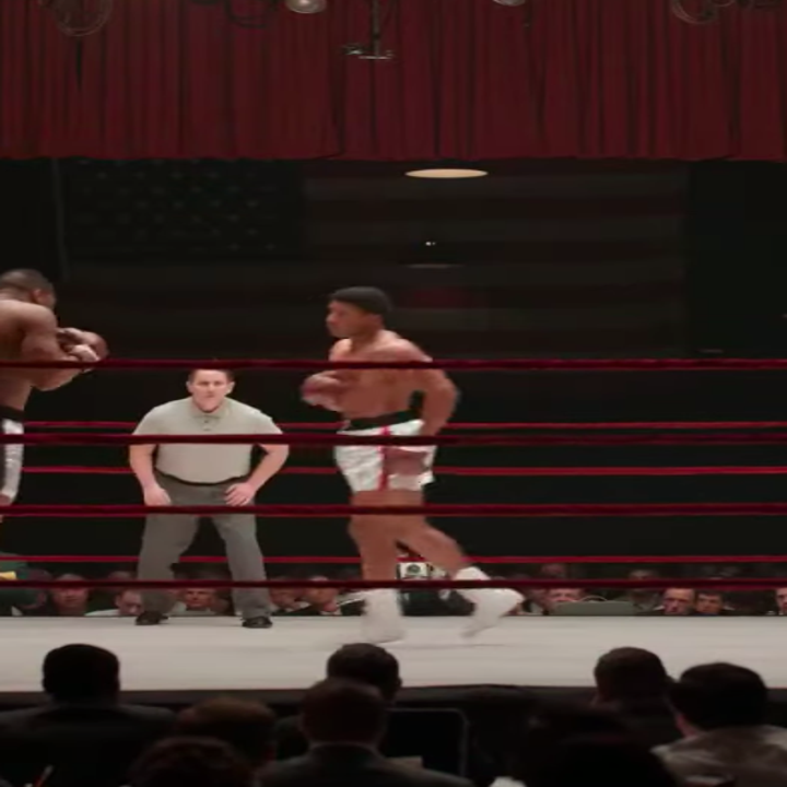 Cassius Clay boxing in One Night in Miami