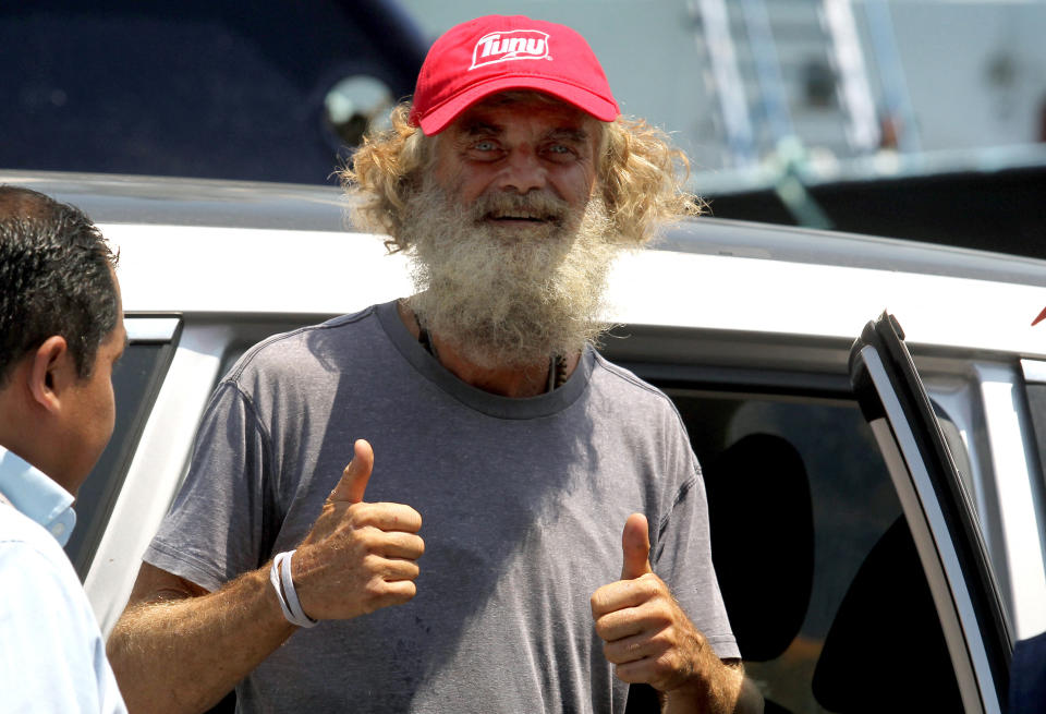 Tim Shaddock sobrevivió más de dos meses en un bote en el Pacífico (Imagen: ULISES RUIZ / AFP)