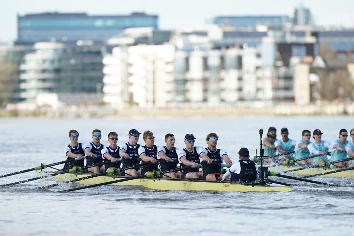 Oxford rowing captain Leonard Jenkins said some of the team had been struggling with illness during Saturday’s Boat Race  (PA Wire)