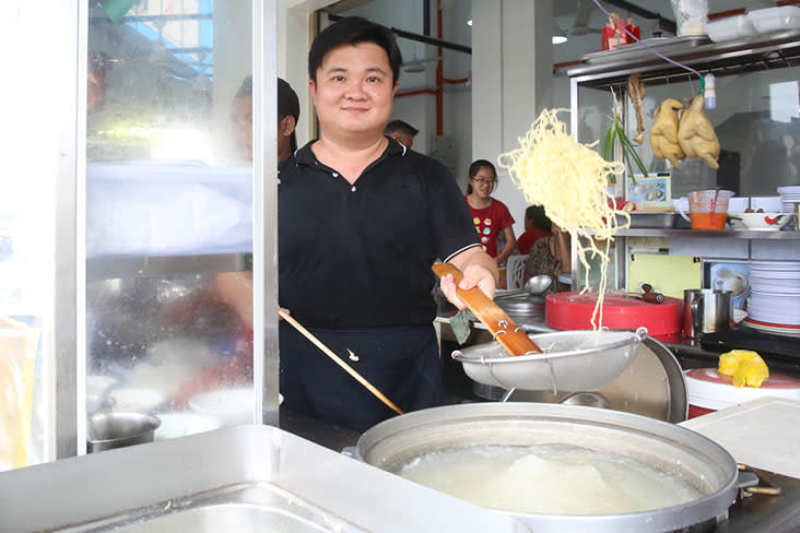 Chong originally served 'wantan mee' which he learned how to make from a family friend