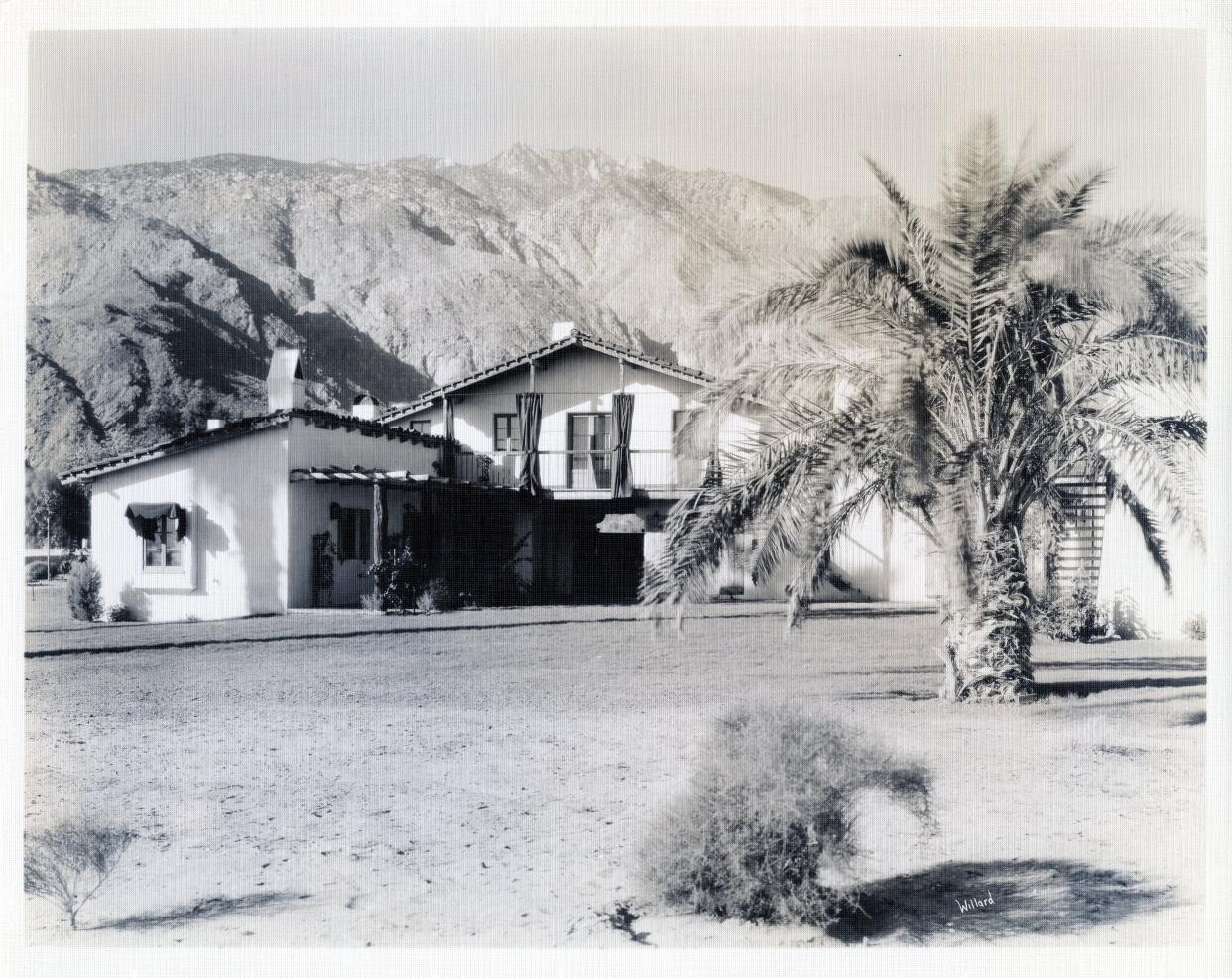 John Byers-designed Andalusian farmhouse, which would be Cary Grant's house from 1954-1972. The expansive lot and views are visible in this early photograph.