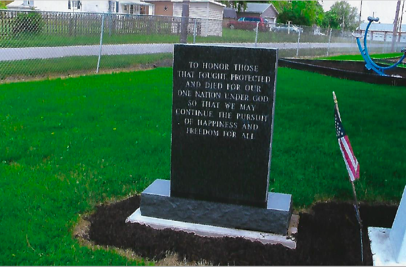 The Hayesville Lions Club bought this new memorial
monument at Kendig Park in Hayesville.