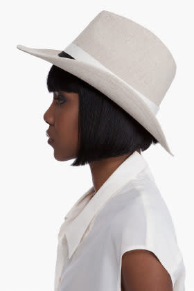 By Marlene Birger hat, $75, at Ssense