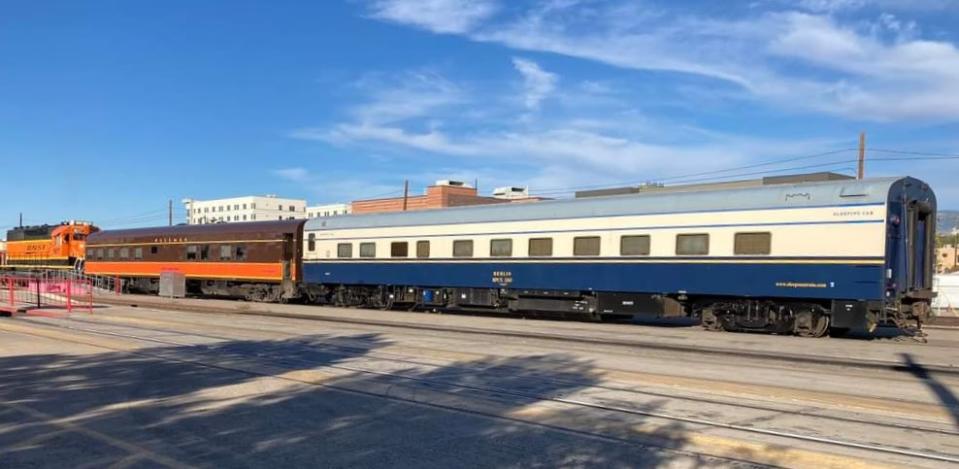 The Pullman cars Blue Ridge Club and Berlin will depart Moynihan Train Hall at Penn Station just after 10 a.m. Sunday, April 7 on the rear of an Amtrak. They’re scheduled to pull into the Niagara Falls station around 7:45 p.m., in plenty of time for the next day’s rare celestial event. Courtesy of Bill Gray