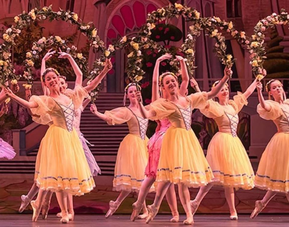 A scene from "Garland Dance" from "Sleeping Beauty," being performed this weekend for Alabama Dance Theatre's Spring Gala.