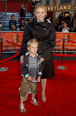 Natalie Maines with son Slade at the Disneyland premiere of Walt Disney Pictures' Pirates of the Caribbean: At World's End