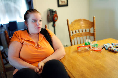 Krystle Jackson speaks to a reporter in her parents' home in Cedar Lake, Indiana, U.S. September 16, 2016. REUTERS/Michelle Kanaar