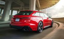 <p>Wagons aren't popular in the U.S., but the 2021 <a href="https://www.caranddriver.com/audi/rs6-avant" rel="nofollow noopener" target="_blank" data-ylk="slk:Audi RS6 Avant;elm:context_link;itc:0;sec:content-canvas" class="link ">Audi RS6 Avant</a> makes us wish that wasn't so. Powered by a 591-hp 4.0-liter twin-turbo V-8, the RS6 Avant has seating for five and can carry your starting lineup to 60 mph in just 3.1 seconds. For highway passing, going from 50 to 70 mph happens just as fast. Side effects from accelerating with 590 pound-feet of torque include giant smiles, childish giggling, and applause from the second row. All-wheel drive and a quick-shifting eight-speed automatic make it scoot, and the Pirelli P Zero PZ4 tires our test car wore helped, too. The RS6 Avant proves performance doesn't translate into popularity; we don't expect to see many of these $110,045 saloons in traffic very often. </p>