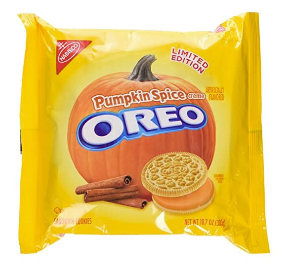 <p>Oreos are a classic that shouldn’t me messed with, right? Wrong. Sadly, it’s only the creme in the middle that has the pumpkin goodness, not the actual cookies.<br>(Amazon) </p>