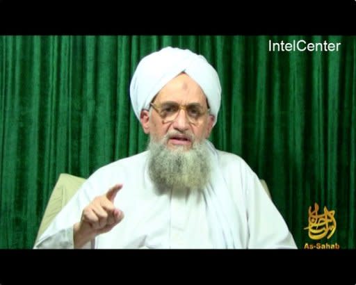 An image from a video released by IntelCenter in October shows new Al-Qaeda leader Ayman al-Zawahiri. Osama bin Laden's chosen successor as Al-Qaeda's emir has not been able to unite the same loose global movement under his command