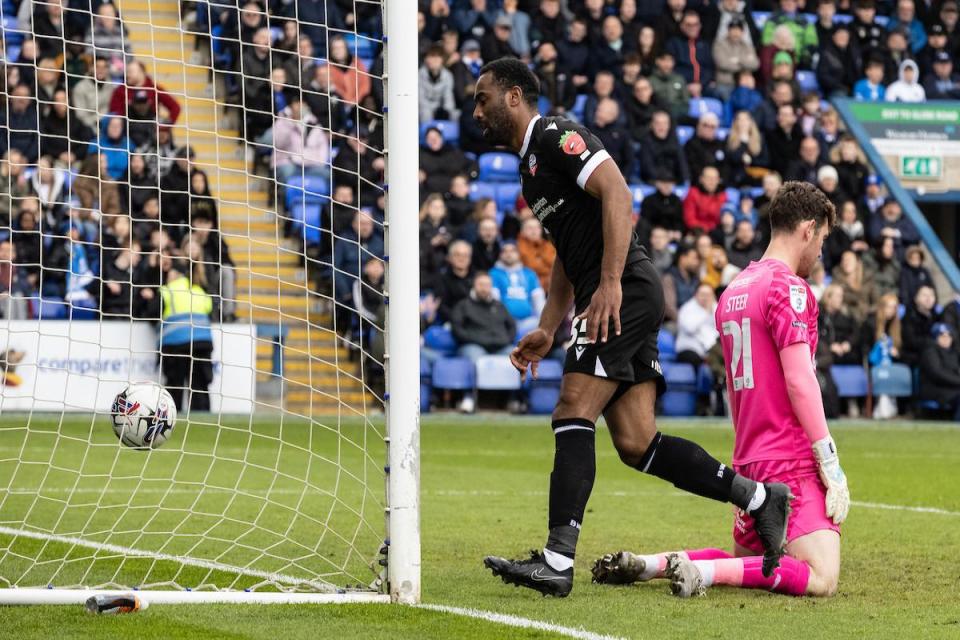 Cameron Jerome scores Bolton's third goal of the day at Peterborough United <i>(Image: Camerasport)</i>