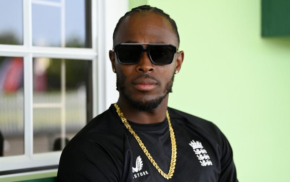 Jofra Archer in Barbados for England's T20 World Cup campaign