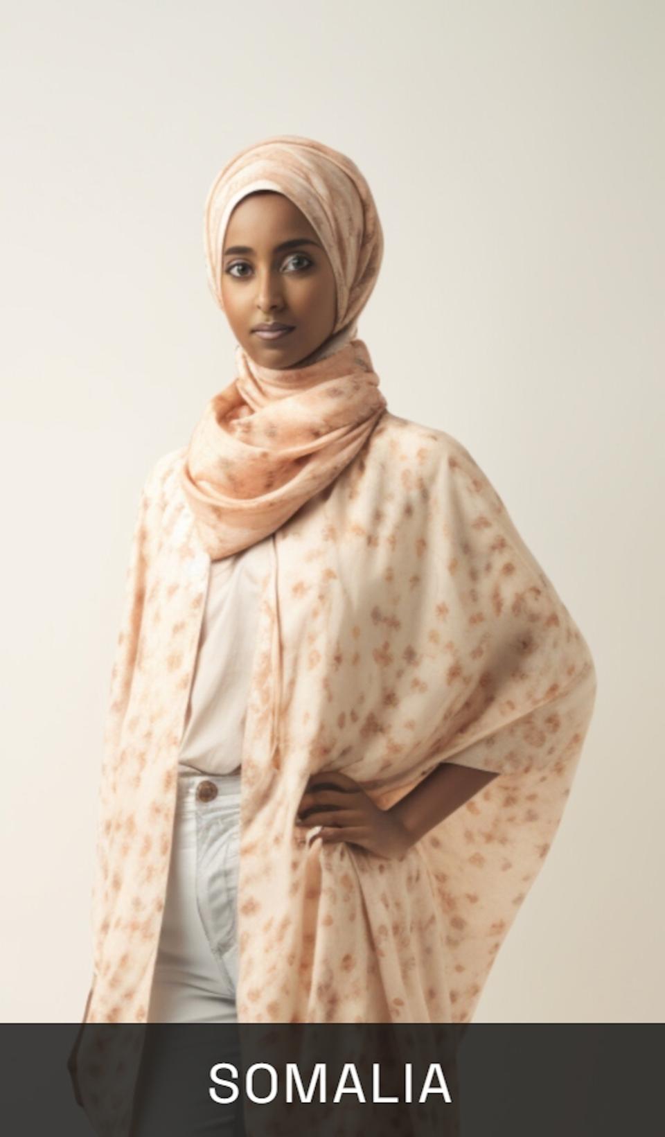 AI繪圖生成「全球百地美女」－ 索馬里