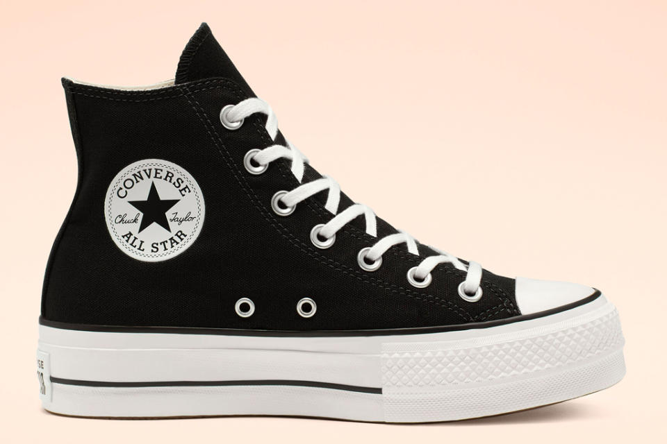 sneakers, high top, black white, converse