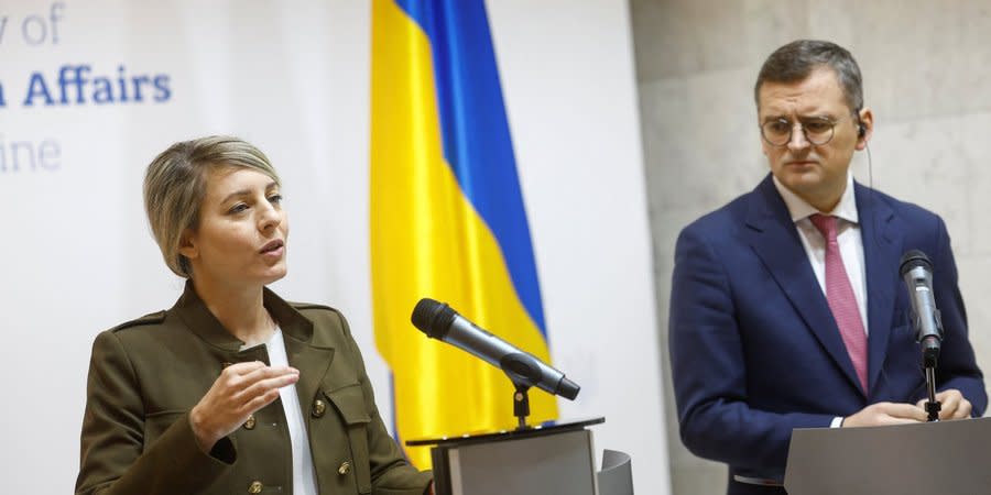 Joint press conference of Minister for Foreign Affairs of Ukraine Dmytro Kuleba and Minister of Foreign Affairs of Canada Melanie Joly