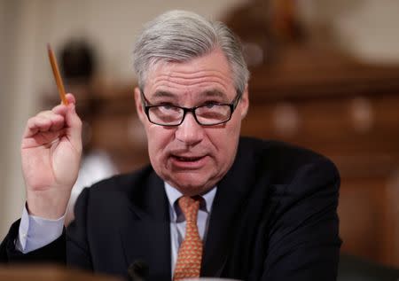 Senator Sheldon Whitehouse (D-RI) speaks during the second day of confirmation hearings on Senator Jeff Sessions (R-AL) nomination to be U.S. attorney general in Washington, U.S., January 11, 2017. REUTERS/Joshua Roberts