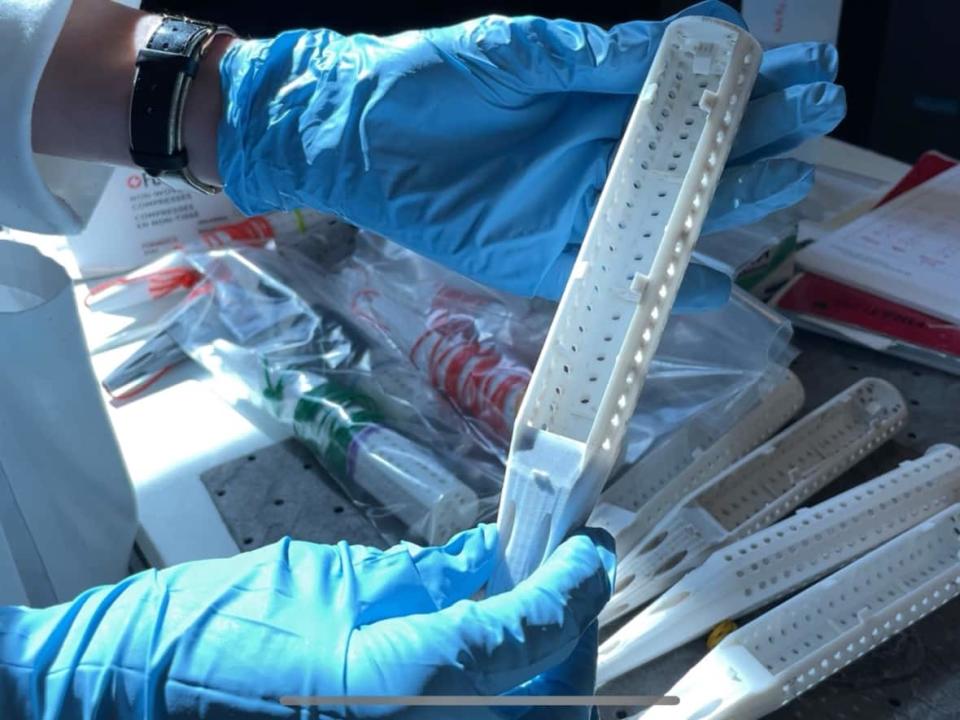 A file photo of a sampler used to collect wastewater at McGill University. The average level of coronavirus in Ottawa's wastewater started rising in early June.  (Sarah Leavitt/CBC - image credit)