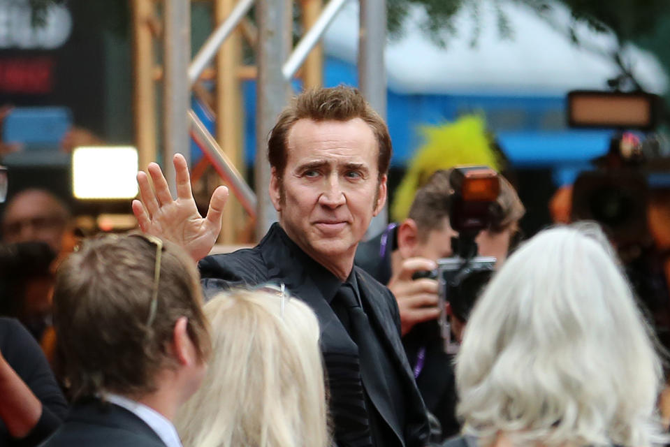 TORONTO, CANADA - SEPTEMBER 9 :  Nicolas Cage arrives to attend 'Dream Scenario'  premiere during the 2023 Toronto International Film Festival at Royal Alexandra Theatre in Toronto, Ontario, Canada on September 9, 2023. (Photo by Mert Alper Dervis/Anadolu Agency via Getty Images)