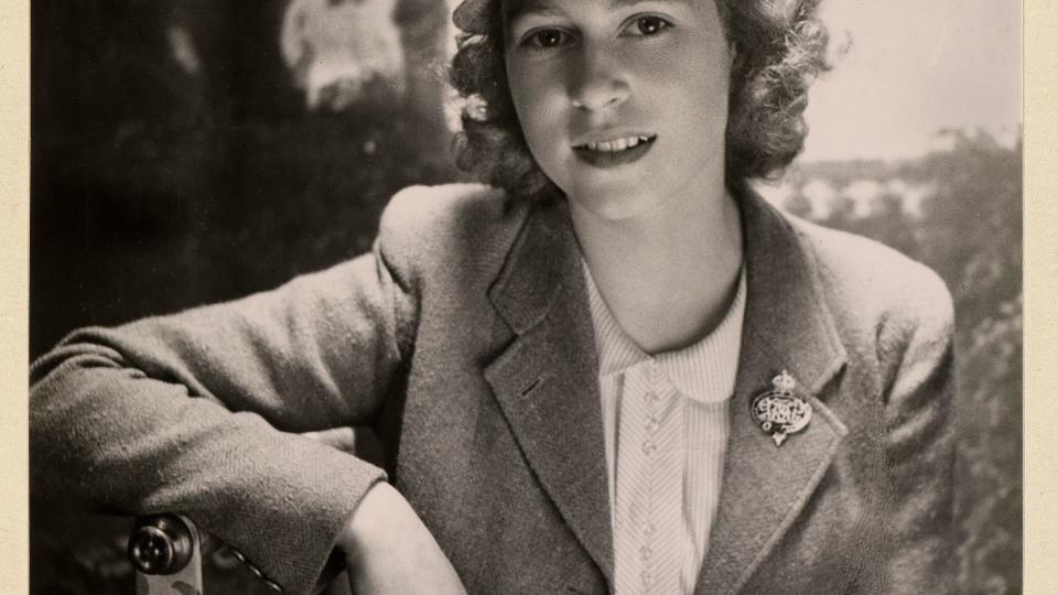 Cecil Beaton captures Princess Elizabeth in 1942, with the 16-year-old royal wearing a diamond brooch in the form of the regimental badge of the Grenadier Guards and her cap badge to mark her appointment as its Colonel that year