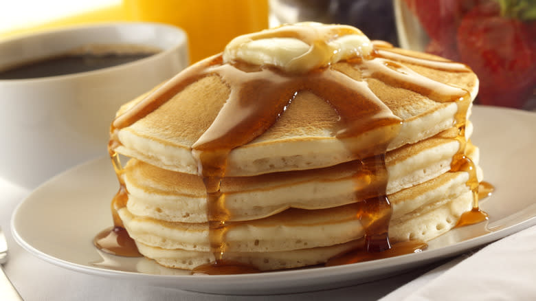 stack of pancakes on a plate