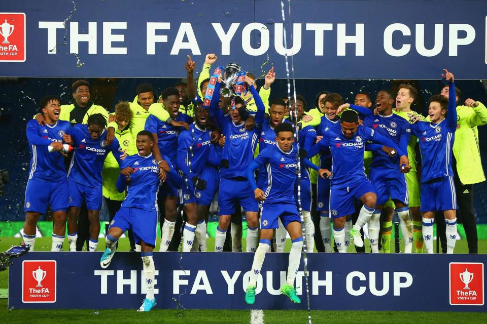 Chelsea's young stars celebrate their FA Youth Cup victory: Getty Images