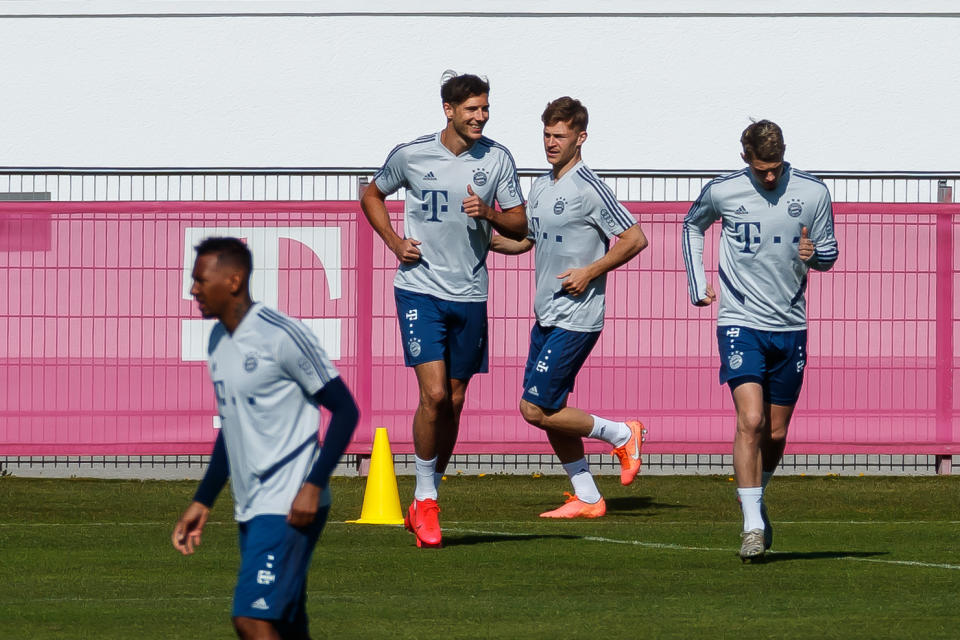 With Germany's top soccer league planning to return to their field next month, Bayern Munich and every other Bundesliga club resumed training this week. (Roland Krivec/Getty)