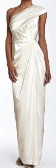 Nordstrom ivory one-shoulder gown, $178.00.