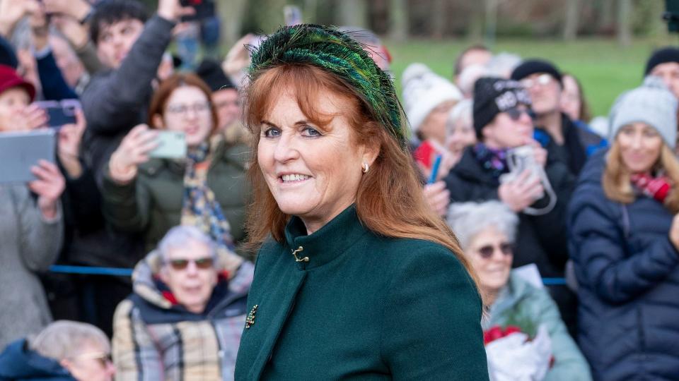 Sarah Ferguson, Duchess of York attends the Christmas Day service at St Mary Magdalene Church