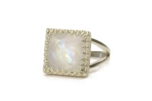 Enchanting Rainbow Moonstone Ring