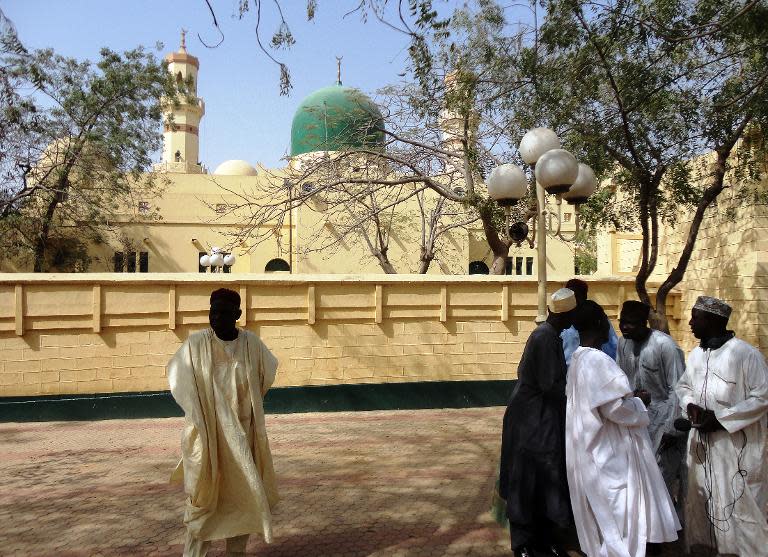 Kano's central mosque, the site of a November 28, 2014 suicide bomb attack, is pictured on January 23, 2012