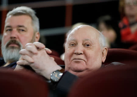 Former Soviet President Mikhail Gorbachev attends the Russian premiere of the documentary film "Meeting Gorbachev" in Moscow, Russia November 8, 2018. REUTERS/Tatyana Makeyeva