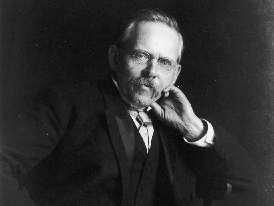 Jacob Riis poses for a portrait in 1890.