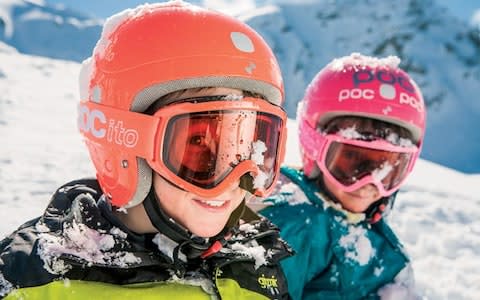 Children on the slopes in Obergurgl - Credit: Öztal Tourismus