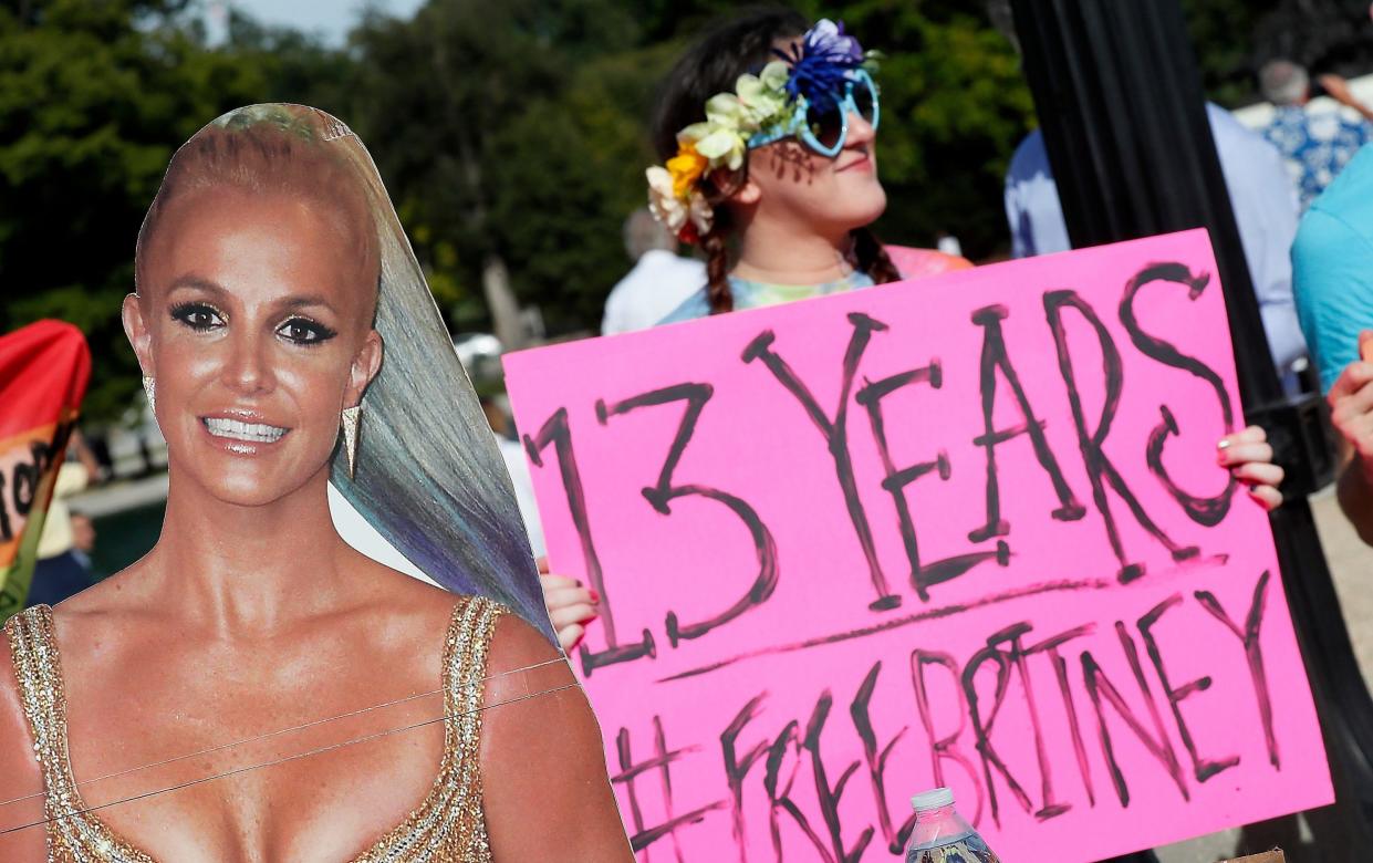 A supporter of pop star Britney Spears participates in a #FreeBritney rally - Getty/Paul Morigi