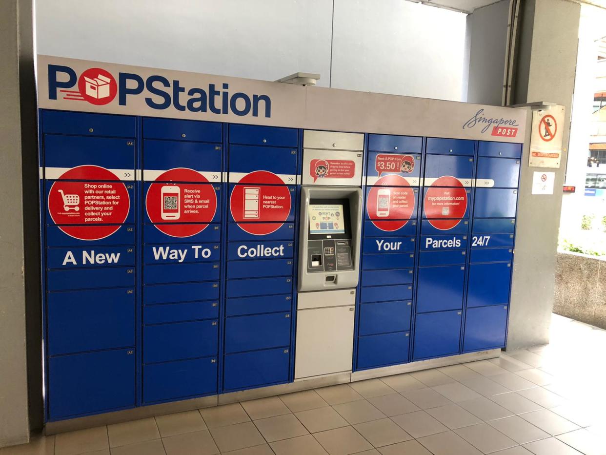 A SingPost parcel collection station at The Adelphi. (PHOTO: Nicholas Yong/Yahoo News Singapore)