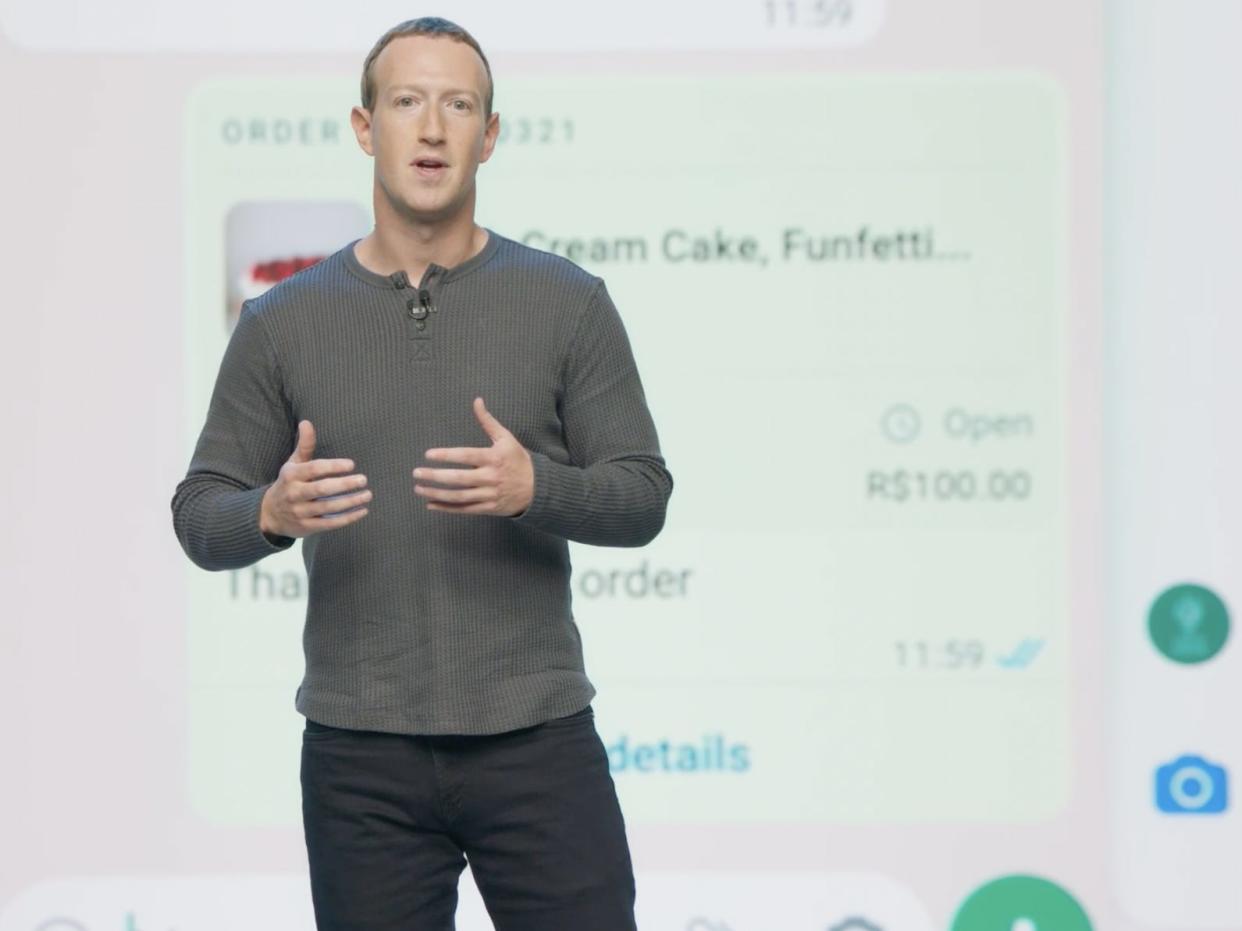 Facebook founder and CEO Mark Zuckerberg at the company's first conference dedicated to messaging