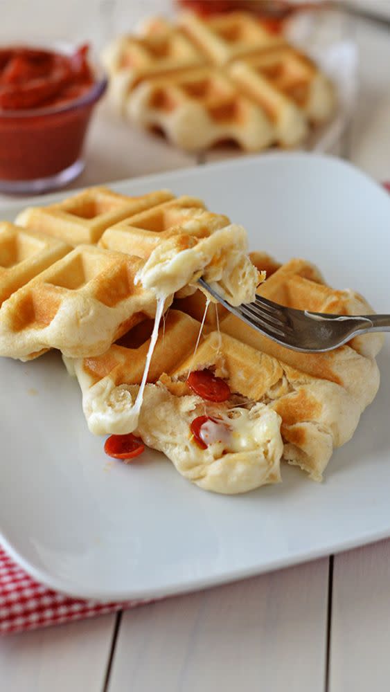 Stuffed Pizza Waffles