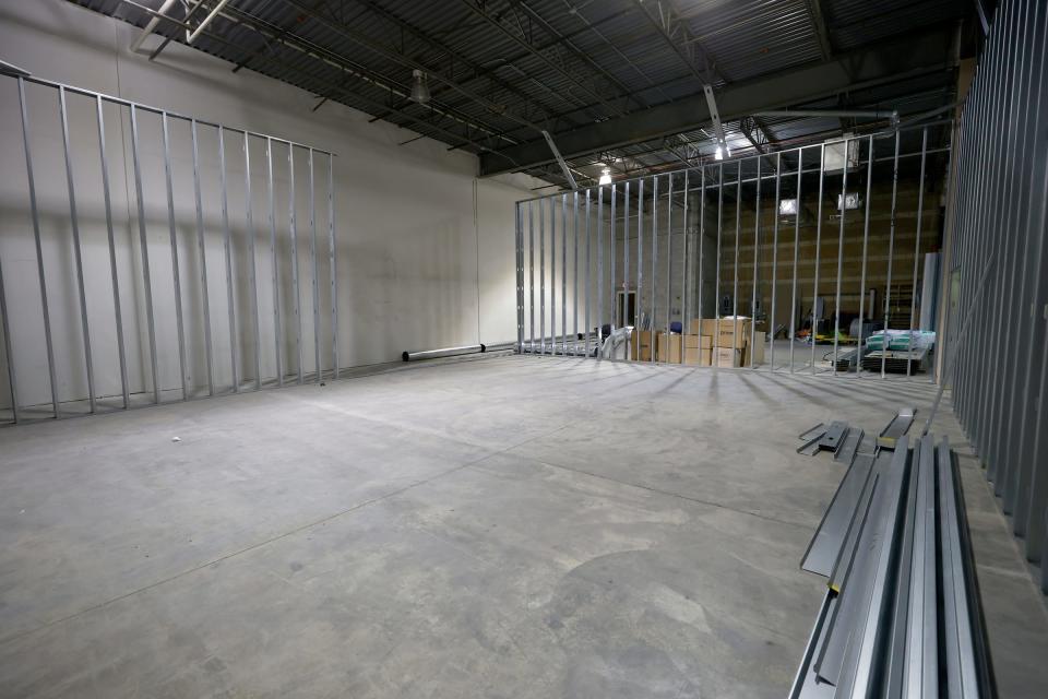 The interior of one of two large NewsNet TV studios being built at the Farmington Hills office is pictured Oct. 4, 2022. Manoj Bhargava, the founder and owner of 5-Hour Energy brand, has been making a push into the TV market.