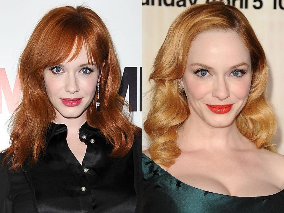 christina hendricks redhead blonde