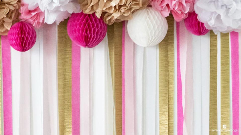 Pink and Gold Party Background