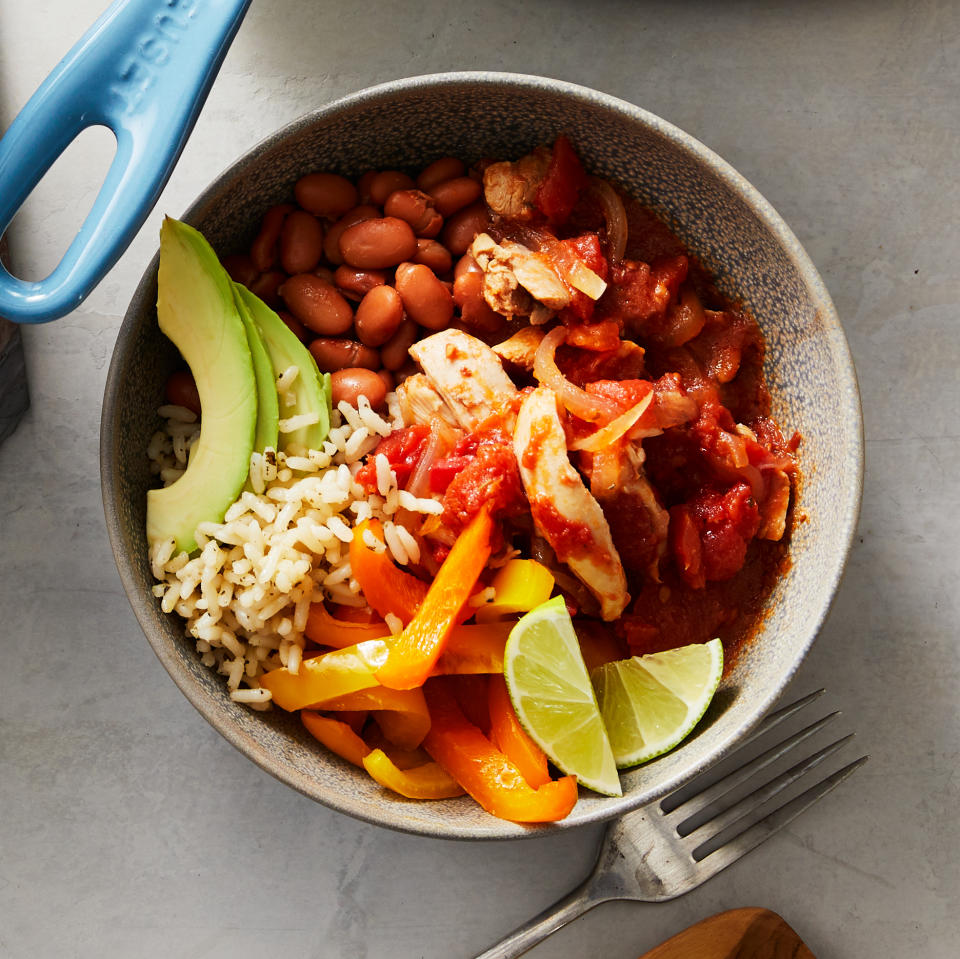 Easy Chicken Tinga Rice Bowls