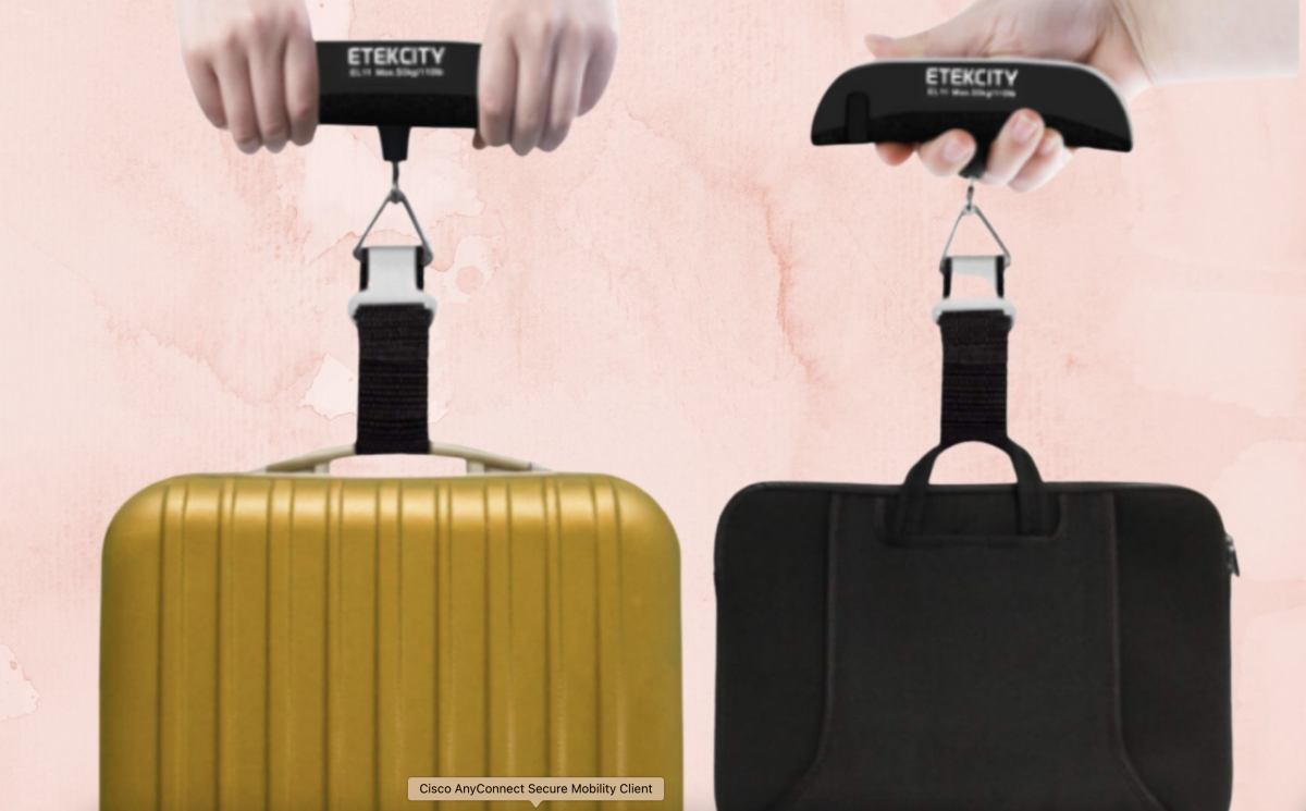 Etekcity Digital Hanging Luggage Scale (two-pack) is $20 at