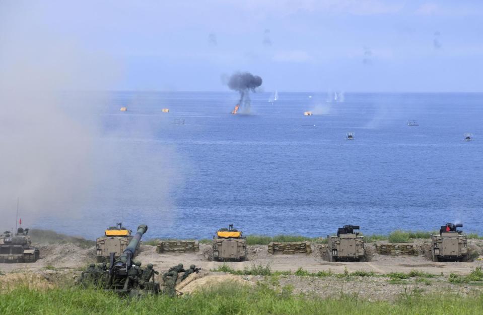 Exercice militaire de débarquement amphibie à Taiwan Chine