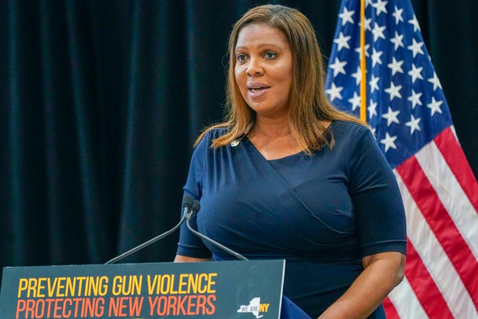 New York AG Letitia James found in her investigation into Mr Cuomo’s conduct that the then-governor had sexually harassed 11 women (Copyright 2022 The Associated Press. All rights reserved)