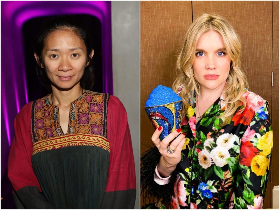 Left: Chloe Zhao. Right: Emerald Fennell.