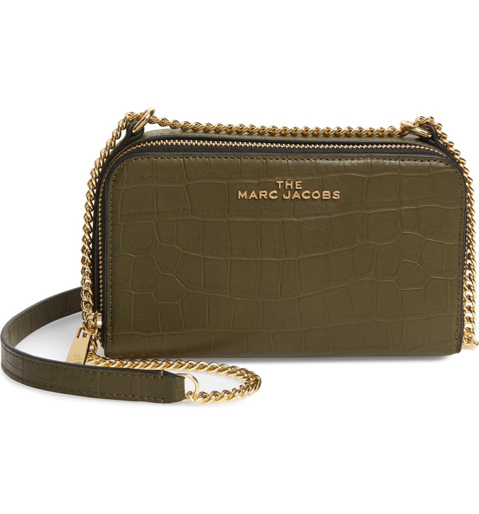 The Marc Jacobs Croc Embossed Leather Crossbody Bag. Image via Nordstrom.