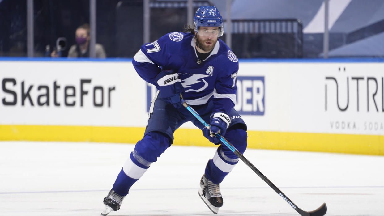 Tampa Bay Lightning defenceman Victor Hedman was the hero in Game 5 with his double-overtime goal eliminating the Boston Bruins. (Mark Blinch/NHLI via Getty Images)