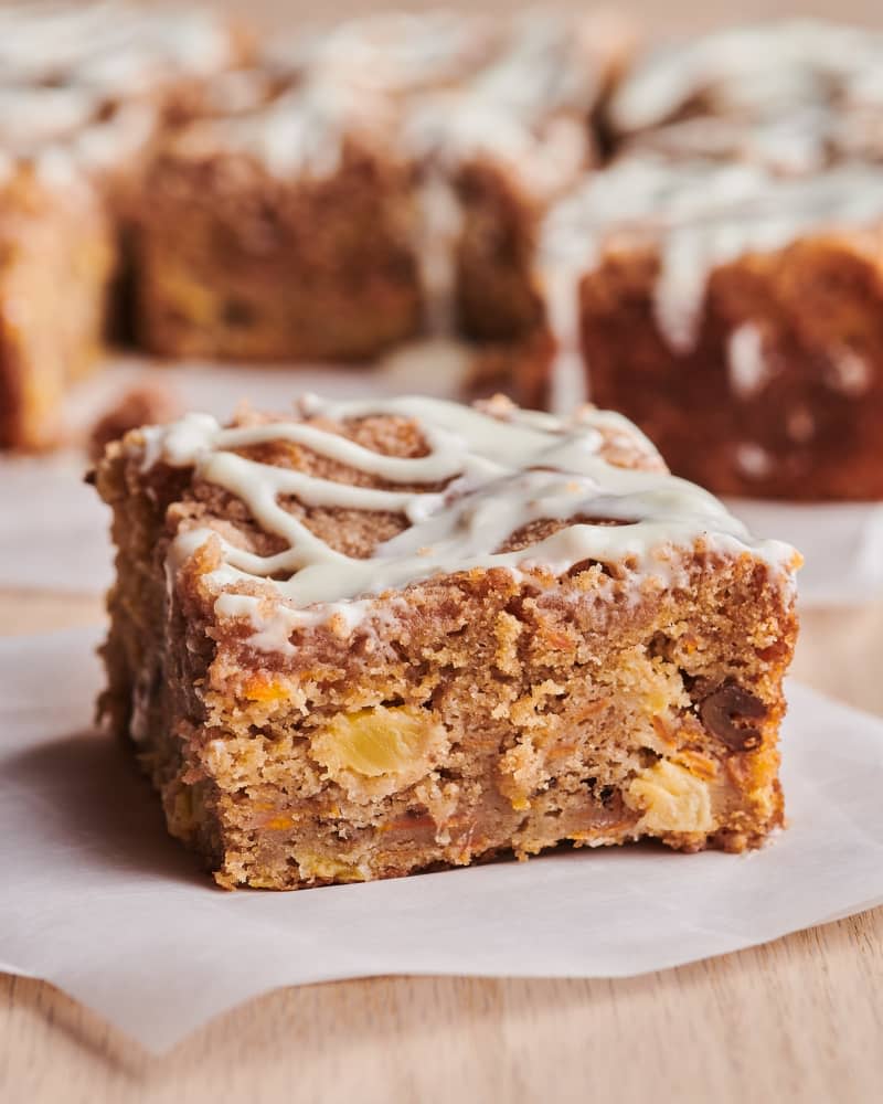 Carrot Cake Coffee Cake with Cream Cheese Glaze